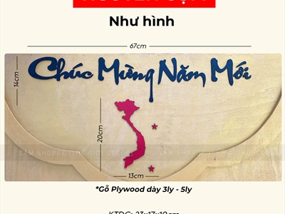 [ORDER 3-5 NGÀY] Mô hình Bao lì xì cỡ lớn Vàng Gold Tết Bính Ngọ [Bằng gỗ - Đế tự đứng] C2x1m BAOLIXI-05